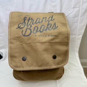 Uncommon Rothco Strand Books NYC Canvas Crossbody Bag Khaki Deep Interior